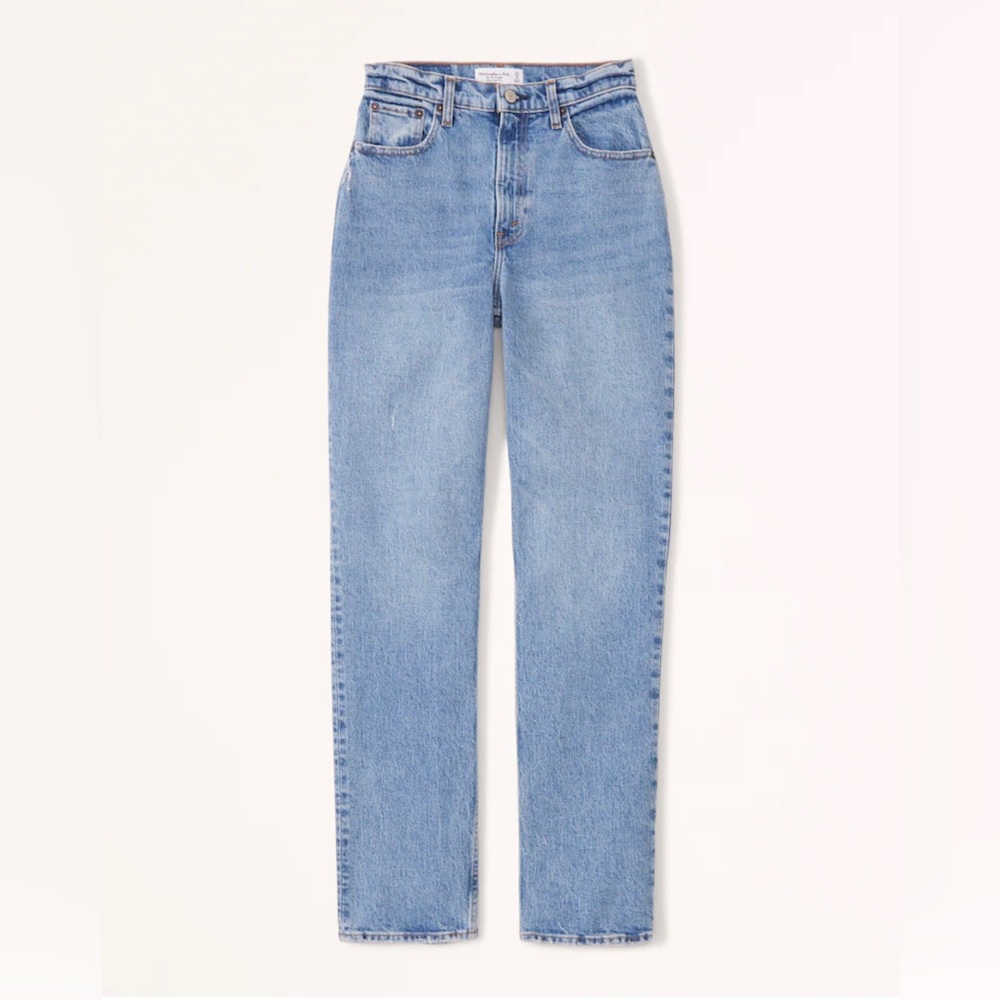 Abercrombie Curve Love ultra high rise 90’s straight leg jeans